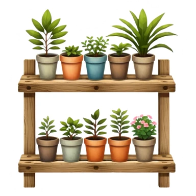Plant shelf made from old oak pallets  sticker