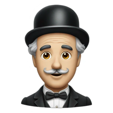 Charlie Chaplin without hat sticker
