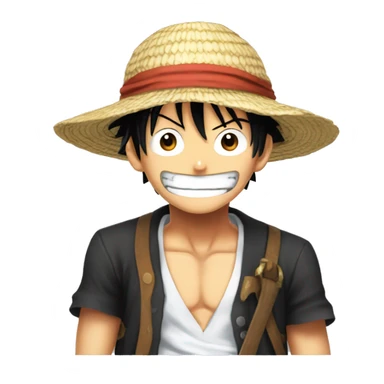 generate an emoji for anime character "Luffy" in one piece sticker