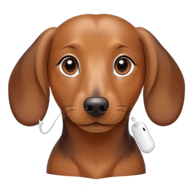Dashound with AirPods sticker