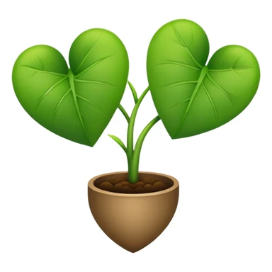a heart plant sticker