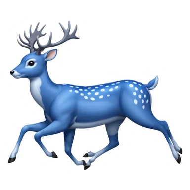 running blue dear sticker