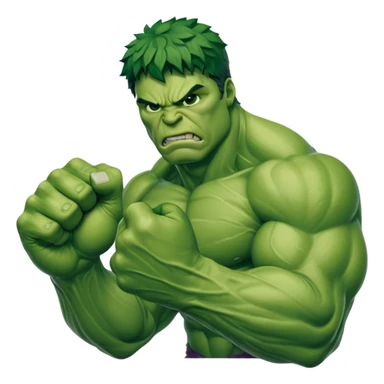 Hulk's hand smashing sticker