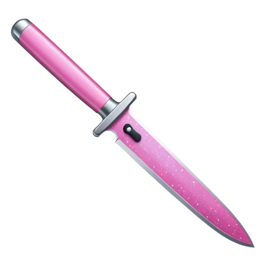 glitter pink knife sticker