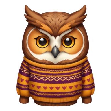 Cozy owl with a sweater  sticker