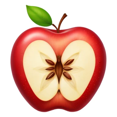 apple cut in half sticker