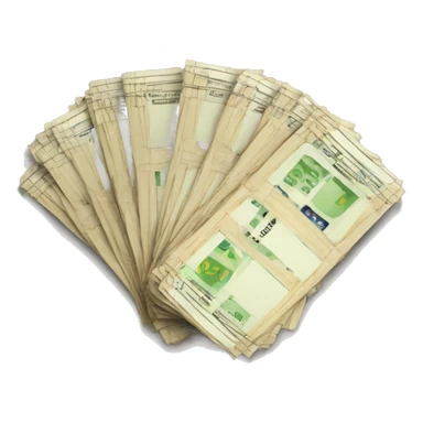 wad of tickets euro sticker