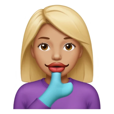 Sock in woman's mouth  sticker