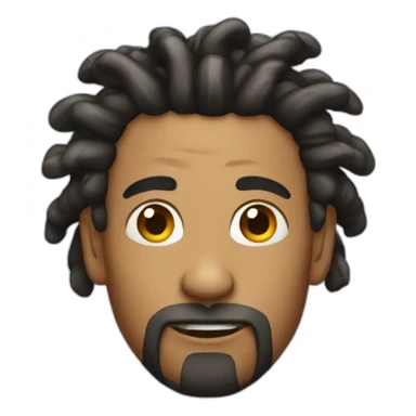 Man with dread locks sticker