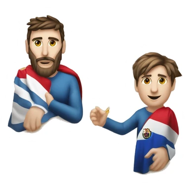 Tre cechi sopra e due sotto messi a piramide rovesciata in poco intrecciato  sticker