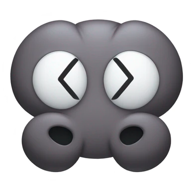 Kaws face logo with x eyes  sticker