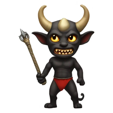 Little res demon with horn sticker
