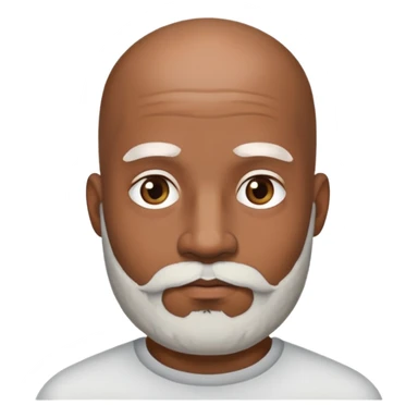 Brown skin guy with bald head and thick salt and pepper beard  sticker