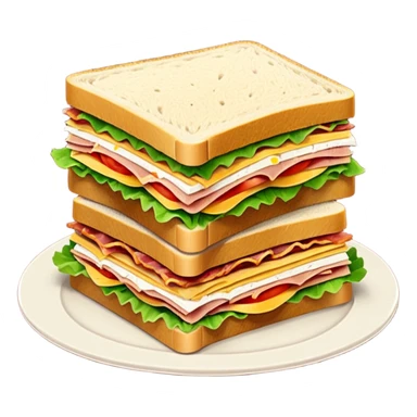 tall layered club sandwich with visible slices sticker