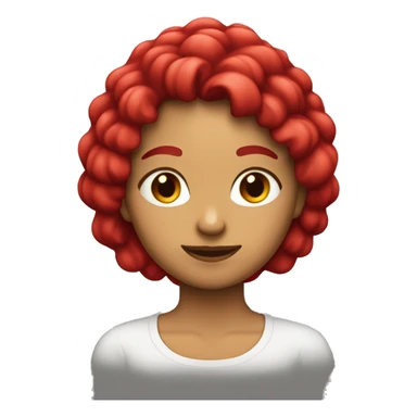 Chica con pelo rojo más o menos largo y ondulado  sticker