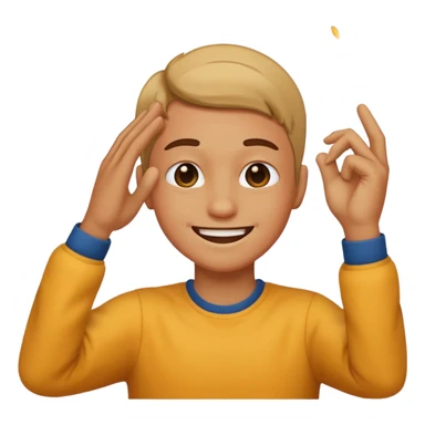 person dabbing sticker