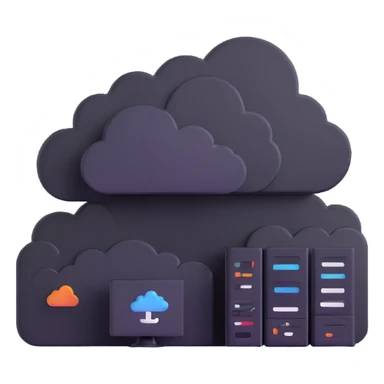 cloud server with data center logo sticker