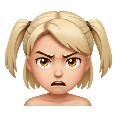 Girl mad sticker