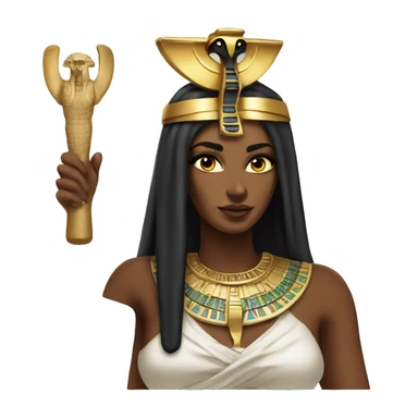 Goddess isis with ankh sticker