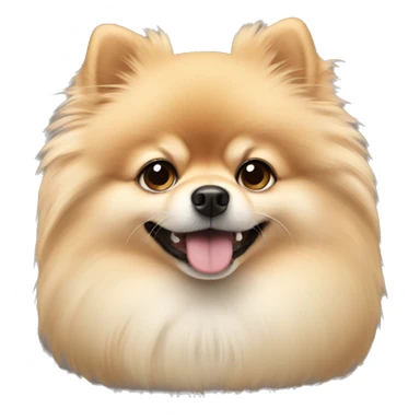Cream pomeranian  sticker