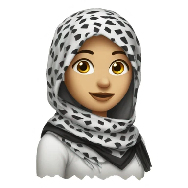 Keffiyeh girl sticker