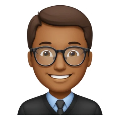 man wear glasses smile sticker