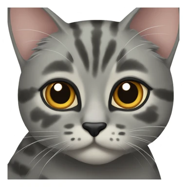 Gray tortoise shell cat sticker