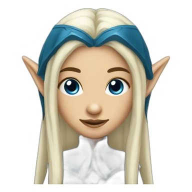 Long-dark-blue-hair-elf-girl sticker
