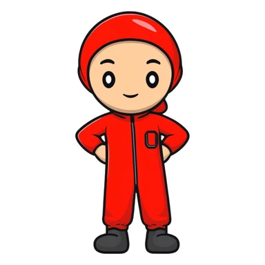 red jumpsuit from Money Heist sticker
