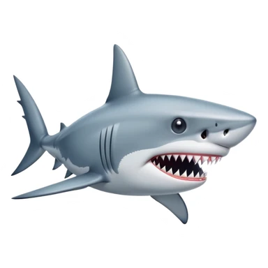 Shark with nails sticker