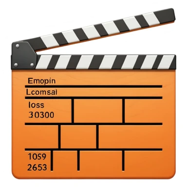 orange clapperboard sticker