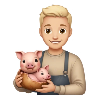 Mono con cerdo  sticker