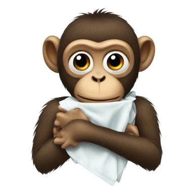 Monkey being sick sticker
