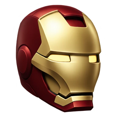 gold and red iron man single helmet sticker