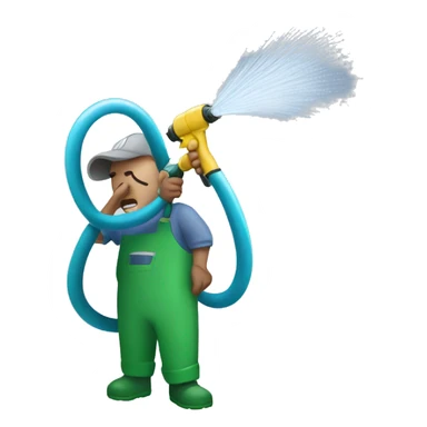 Water hose spraying really hard  sticker