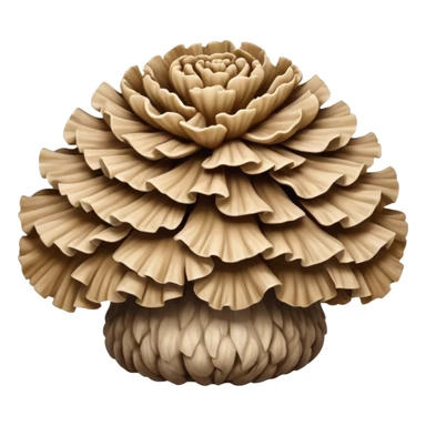 maitake mushroom with frilly edges sticker