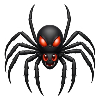 Black coloured spider sticker
