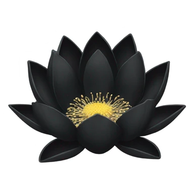 black lotus flower emoji sticker