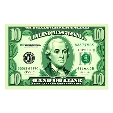 $100 rectangular dollar bill sticker