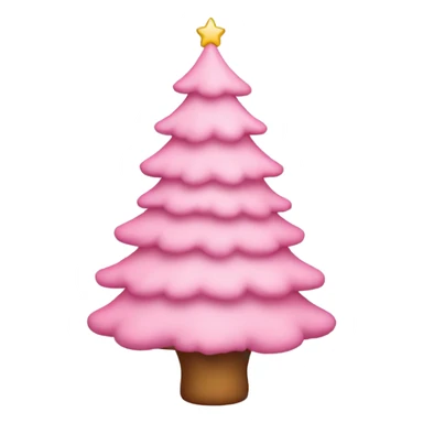 baby pink christmas tree sticker