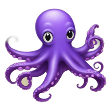 purple octopus dancing sticker