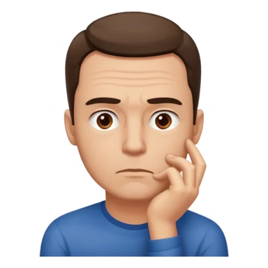 🧍‍♂️ thinking face with hands on chin sticker