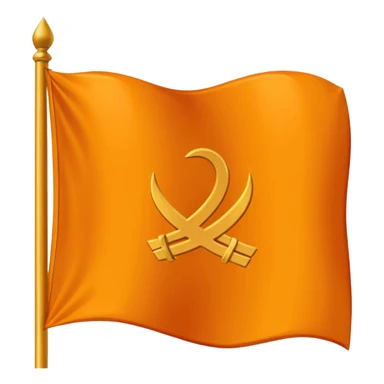 Use orange flag and sikh emoji this 🪯 and make sure emoji fit in Flag  sticker
