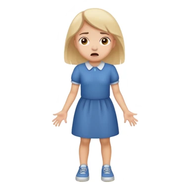 Chica asustada de cuerpo completo  sticker