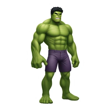 The hulk body with muscles sticker