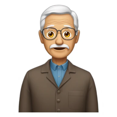 Abuelo con nlña sticker