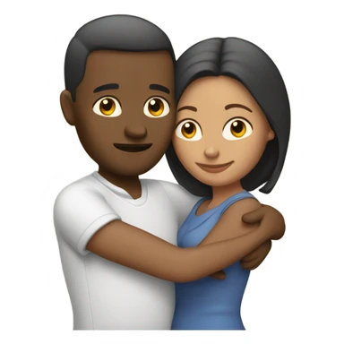 Husband and wife hugging  sticker