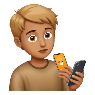 the back of a person looking at a phone to reach out to friends sticker