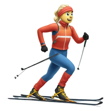 cross-country skiing sticker
