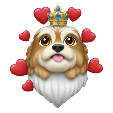 Pommerian with sparlke hearts sticker